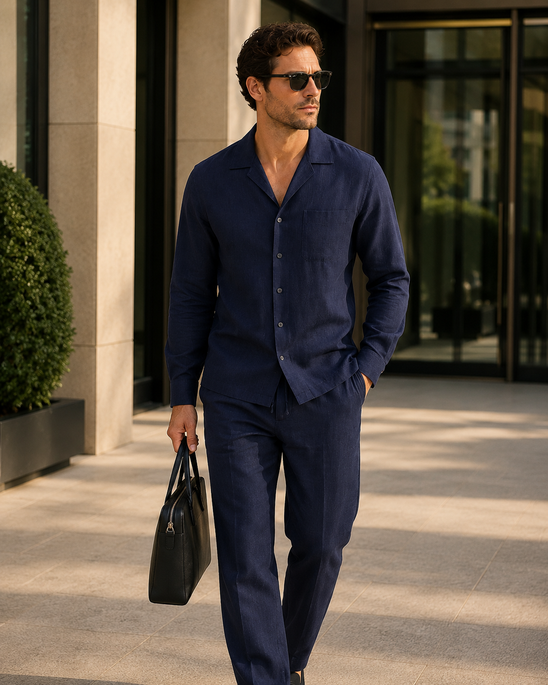 Core Long Sleeve Linen Co-Ord Set