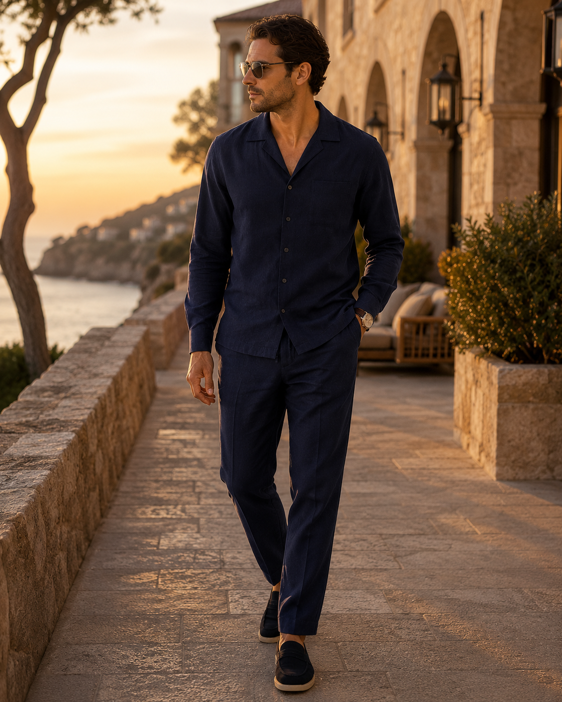 Core Long Sleeve Linen Co-Ord Set
